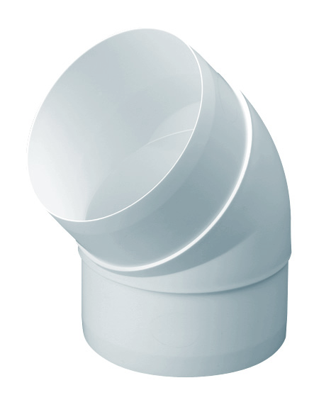 EasiPipe 125 Rigid Duct 45º Horizontal bend