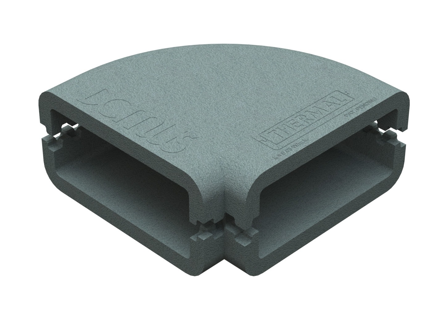 Supertube 204×60 Duct Insulation 90º Horizontal bend