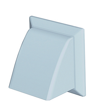 Rigid Duct Outlet Cowled with Damper 100mm Grey