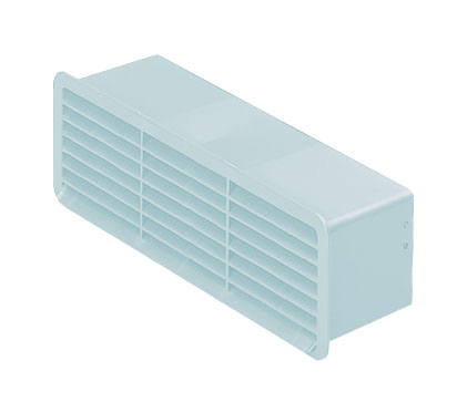 Rigid Duct Outlet Airbrick with Damper 204×60 Grey