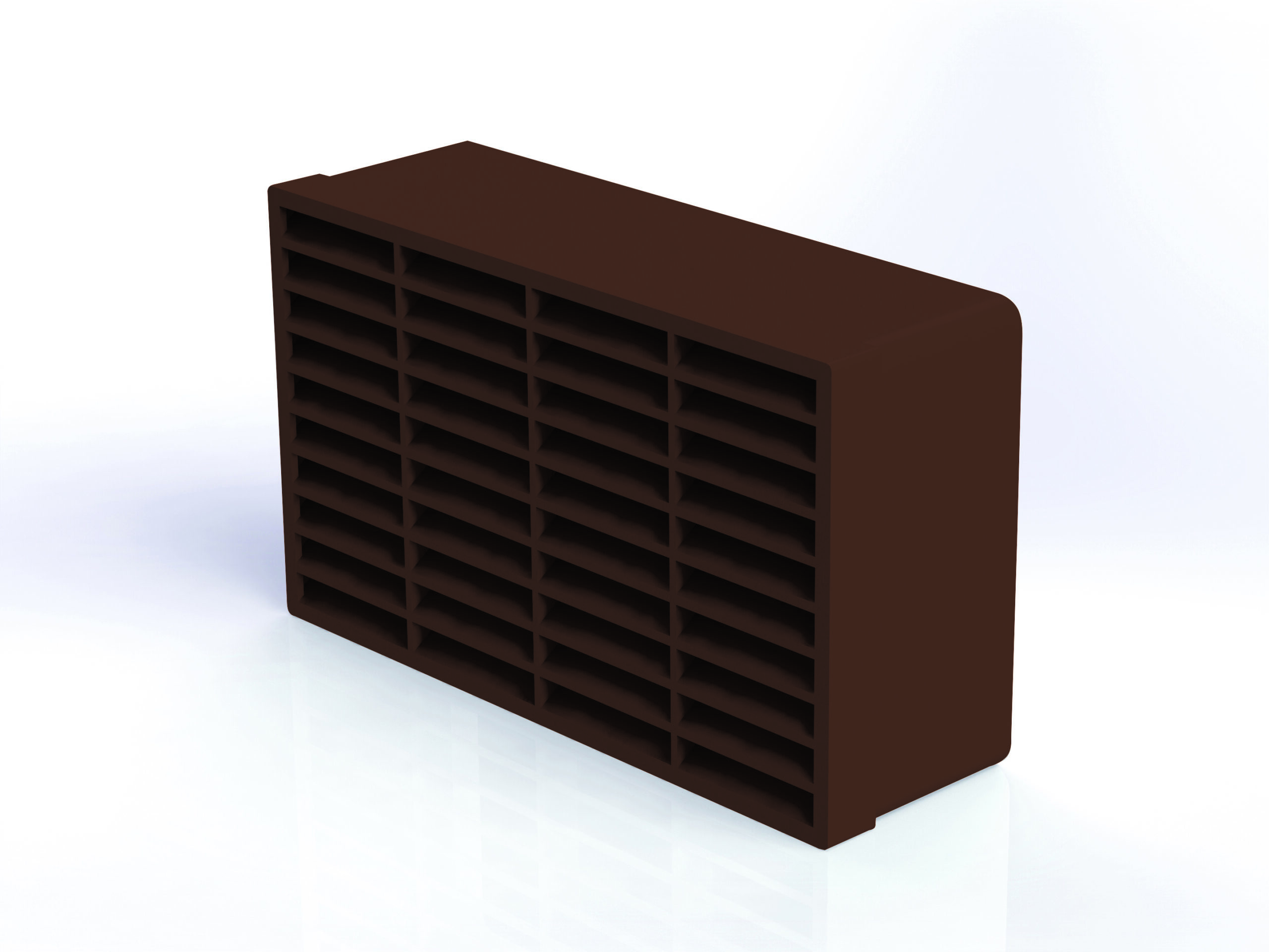 Rigid Duct Outlet Airbrick Double 220×90 Brown