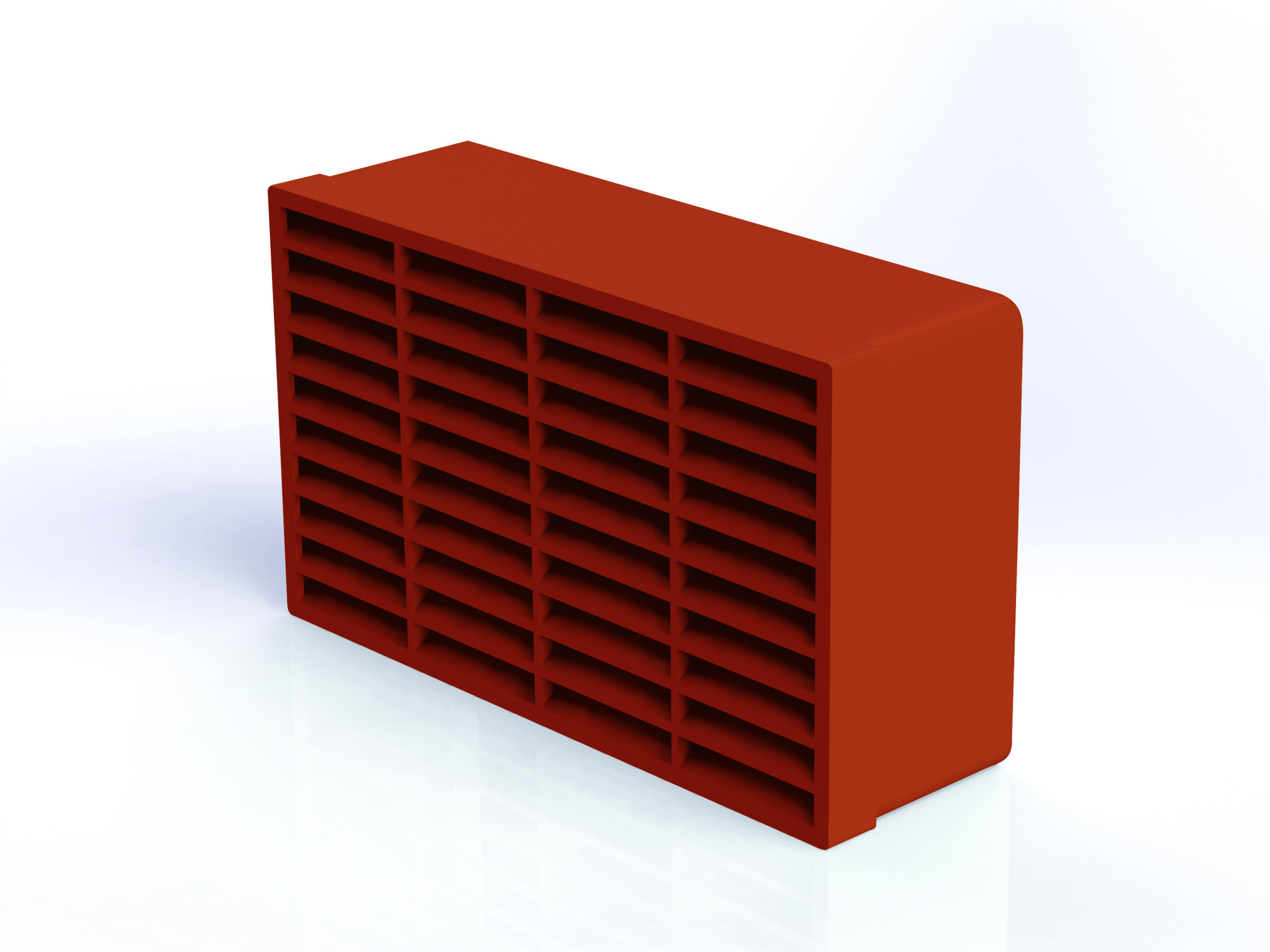 Rigid Duct Outlet Airbrick Double 220×90 Terracotta