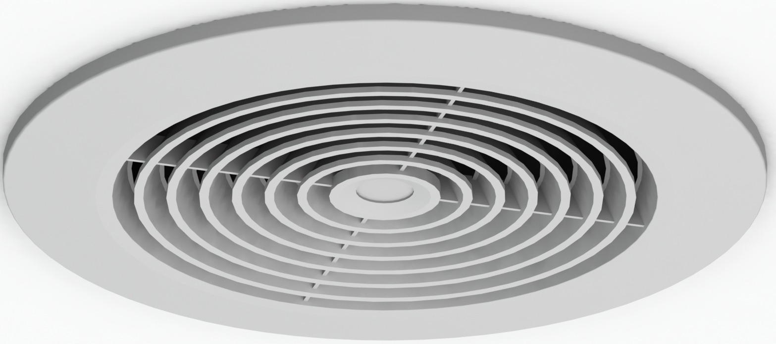 Architectural Circular Diffuser 125mm White