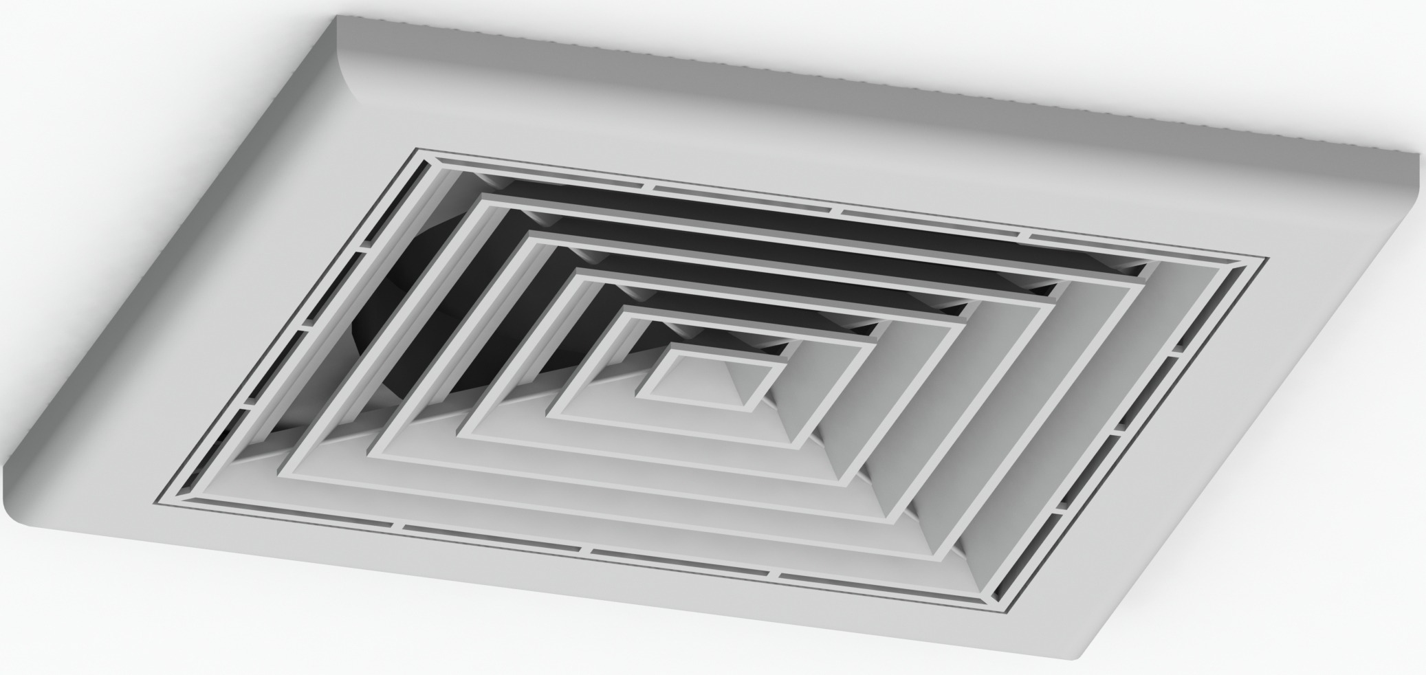 Architectural Diffuser 125mm White