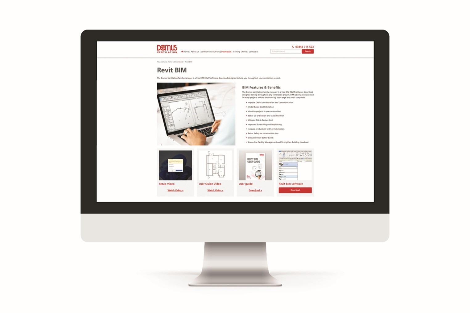 Domus Ventilation Revit® BIM Files Now Available as Direct Download from www.domusventilation.co.uk