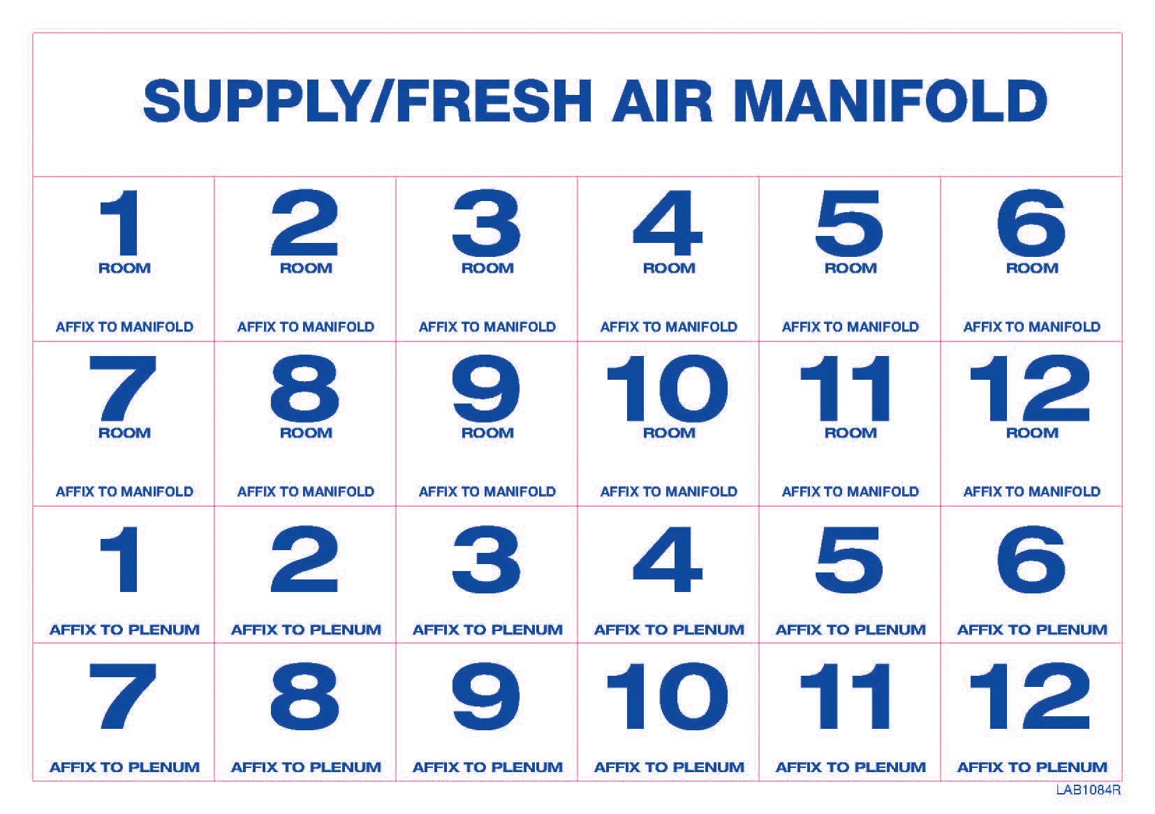 Manifold Extract and Supply Label Kits