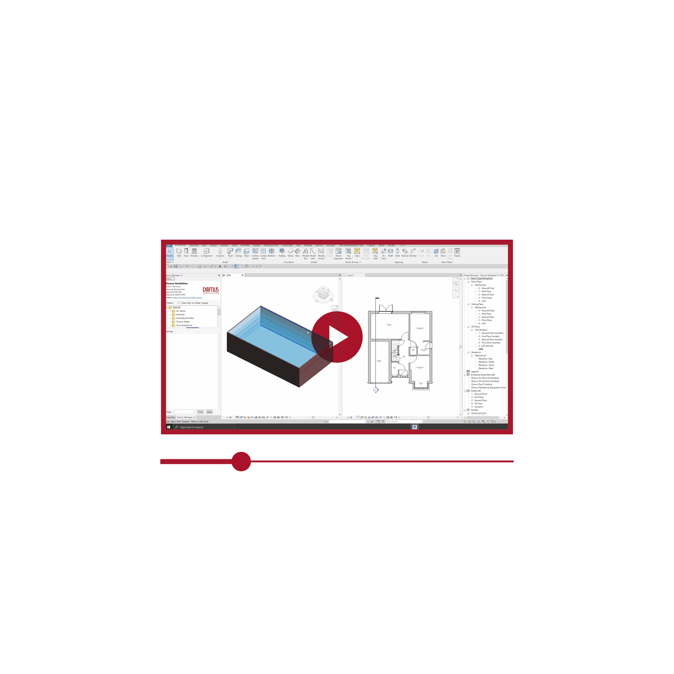 Screenshot from video showing BIM drawings