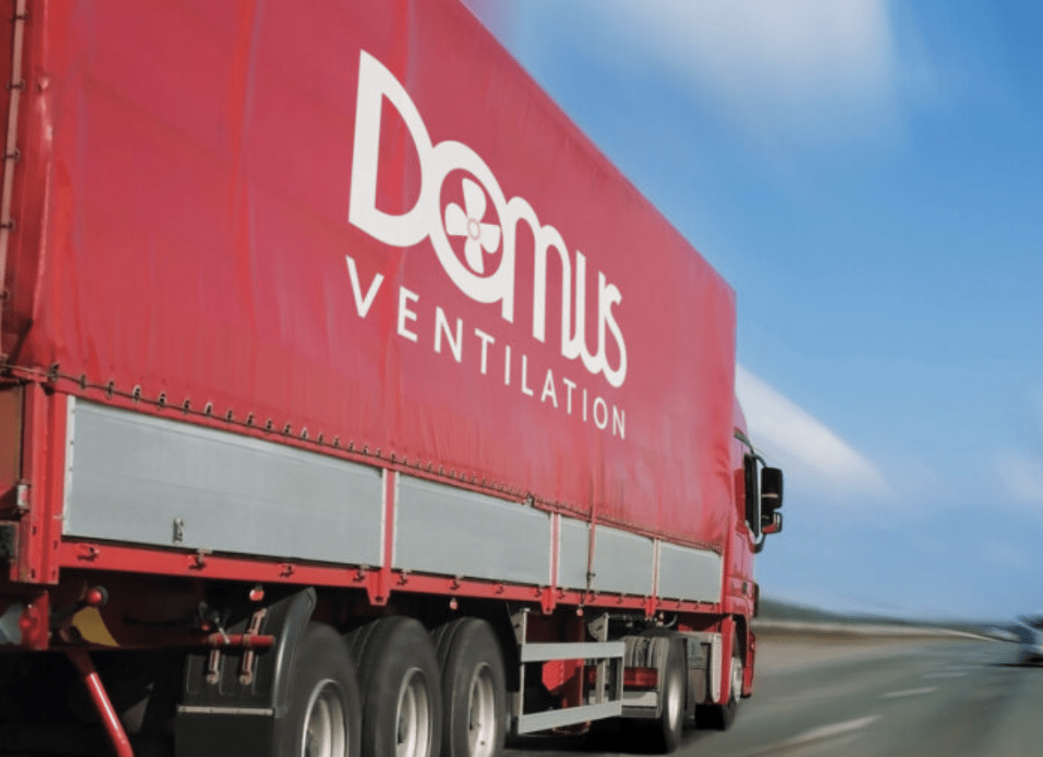 Domus Ventilation lorry on road